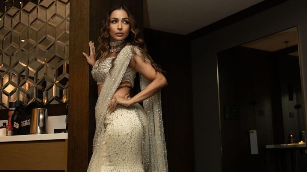 Elegant woman in traditional Indian attire at SOOCHNA TANTRA event, showcasing cultural fashion and.