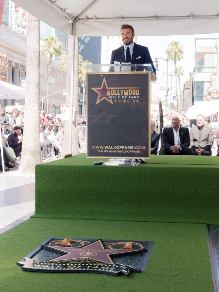 David Beckham received his Hollywood Walk