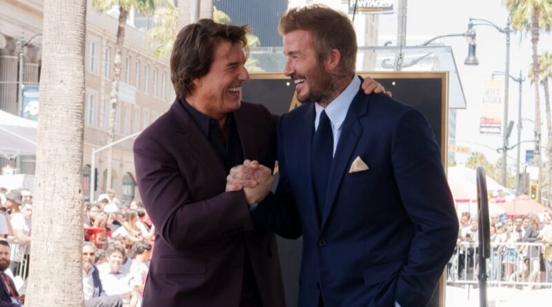 David Beckham received his Hollywood Walk